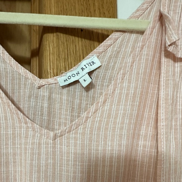 Large Moon River Pinstripe Jumper Dress - Picture 4 of 4